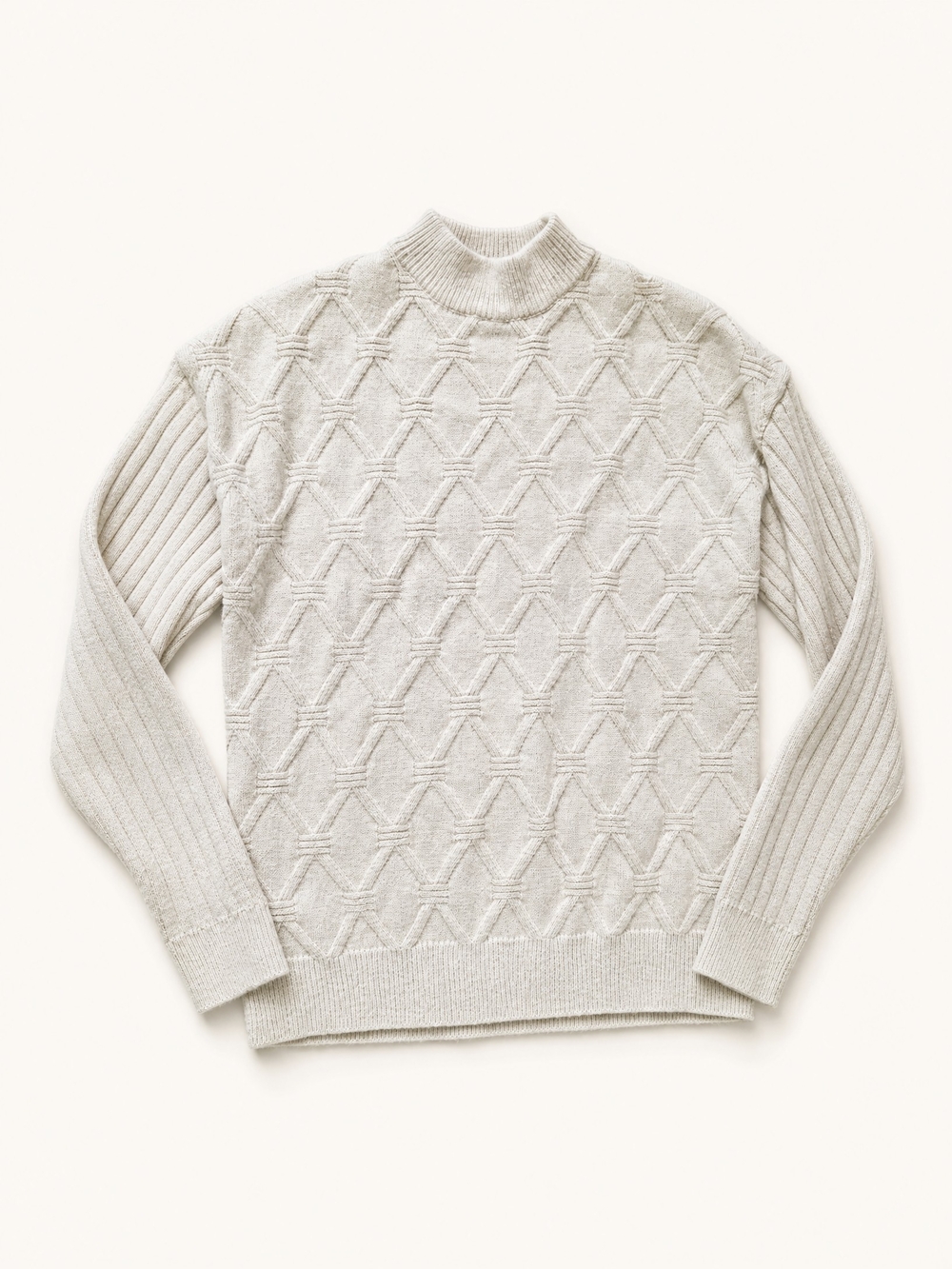 Aelfric Eden Cream Textured Turtleneck Sweater